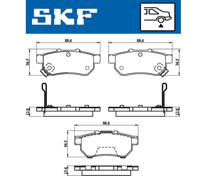 Brake Pad Set, disc brake VKBP90381A