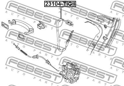 Cable Pull, door release 23104-TIGII - image 2