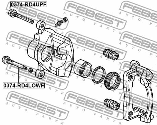 Guide Bolt, brake caliper 0374-RD4UPF