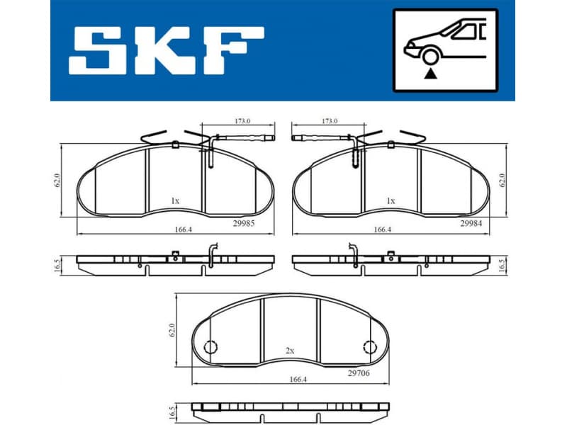 Brake Pad Set, disc brake VKBP80616E