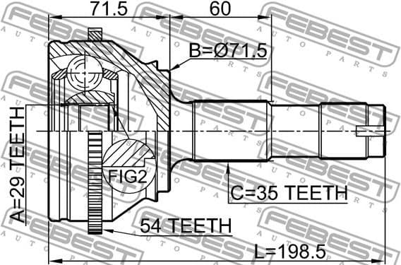 Joint Kit, drive shaft 2810-DRUSA54 - image 2