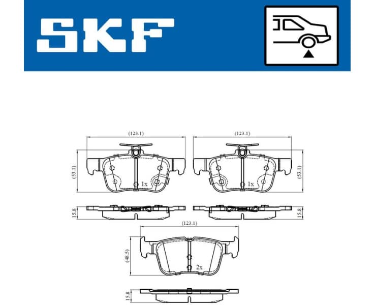 Brake pads rear VKBP 90371 A