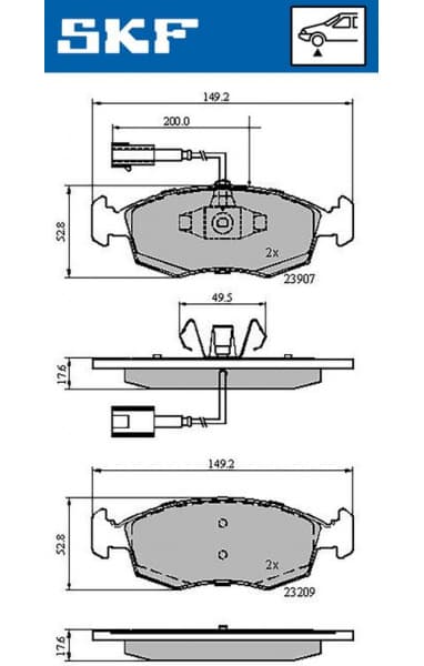 Brake Pad Set, disc brake VKBP80146E