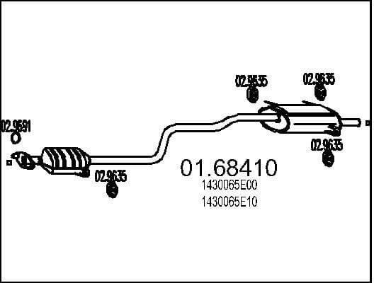 Rear Muffler 01.68410