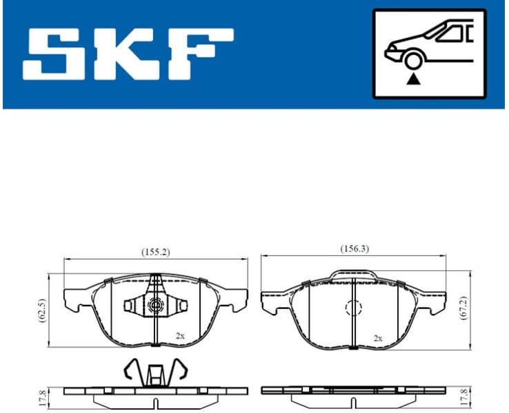 Brake Pad Set, disc brake VKBP80329