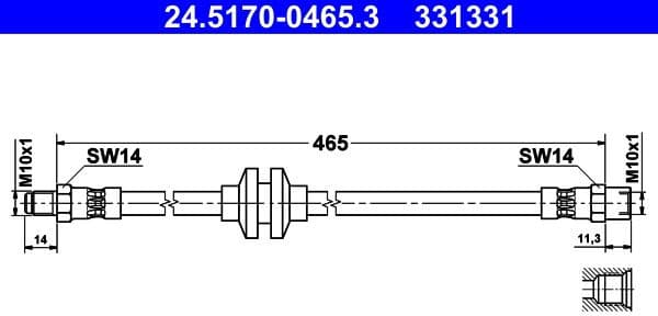 Brake Hose 24.5170-0465.3