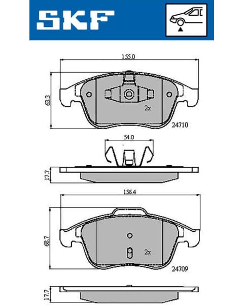 Brake Pad Set, disc brake VKBP80336