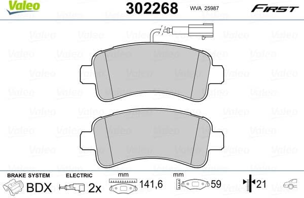 Brake Pad Set, disc brake ESSENTIAL 302268