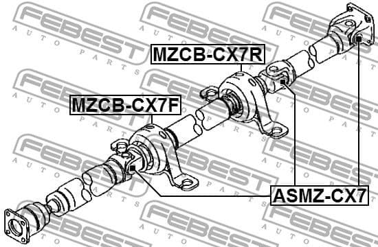 Bearing, propshaft centre bearing MZCB-CX7R - image 2