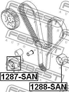 Deflection Pulley/Guide Pulley, timing belt 1288-SAN - image 2