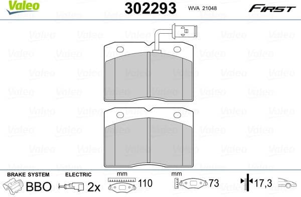 Brake Pad Set, disc brake ESSENTIAL 302293