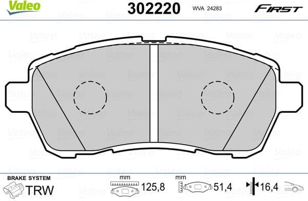 Brake Pad Set, disc brake ESSENTIAL 302220