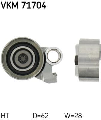 Tensioner Pulley, timing belt VKM 71704 - image 2