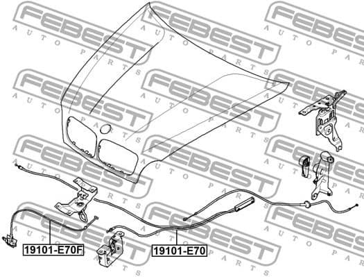 Bonnet Cable 19101-E70 - image 2
