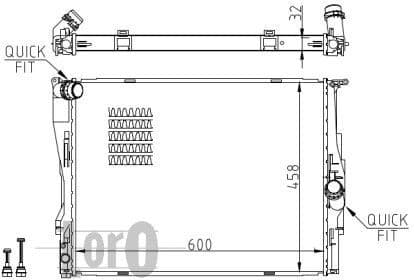 Radiator, engine cooling LORO 004-017-0036-B - image 2