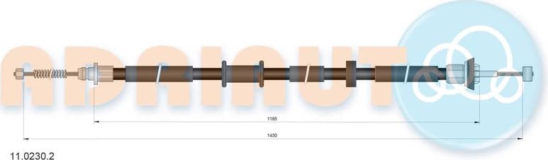 Cable Pull, parking brake 11.0230.2