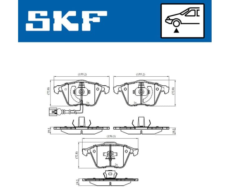 Brake Pad Set, disc brake VKBP80594E