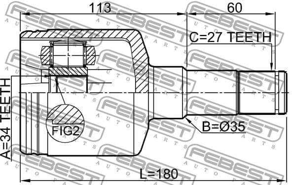 Joint Kit, drive shaft 1011-CAPTLH - image 2