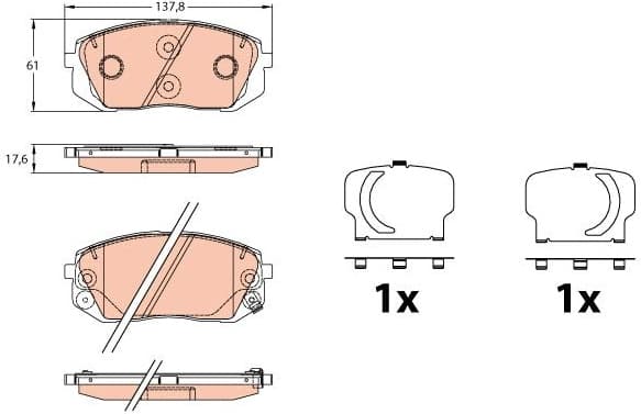 Brake Pad Set, disc brake GDB3642 - image 2