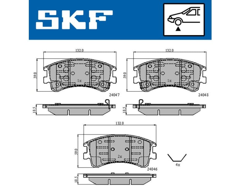 Brake Pad Set, disc brake VKBP80421A