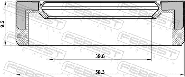Shaft Seal, drive shaft 95BAS-41581010X - image 2