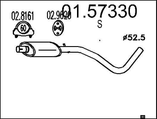 Centre Muffler 01.57330