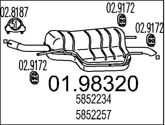 Rear Muffler 01.98320