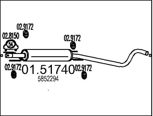Centre Muffler 01.51740