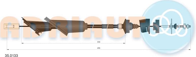 Cable Pull, clutch control 35.0133