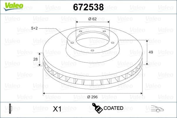 Brake Disc COATED 672538