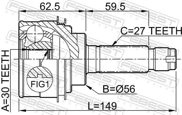 Joint Kit, drive shaft 0810-026 - image 2