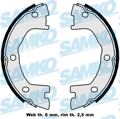 Brake Shoe Set, parking brake 89250