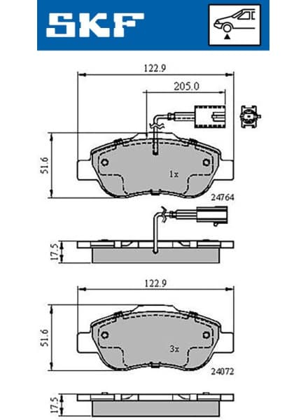 Brake Pad Set, disc brake VKBP80313E
