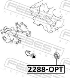 Deflection/Guide Pulley, V-ribbed belt 2288-OPT - image 2