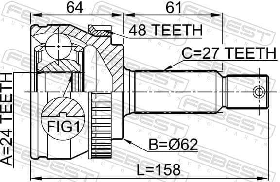 Joint Kit, drive shaft 2210-NSP20A48 - image 2