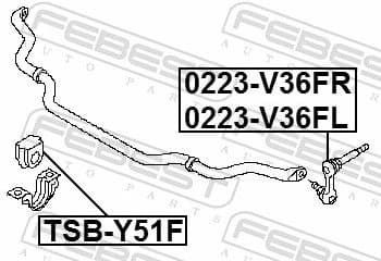 Mounting, stabiliser bar NSB-Y51F - image 2