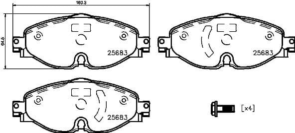 Brake Pad Set, disc brake XTRA LINE P85147X