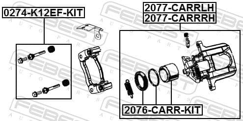 Repair Kit, brake caliper 2076-CARR-KIT - image 2