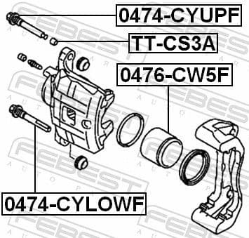 Guide Bolt, brake caliper 0474-CYUPF - image 2