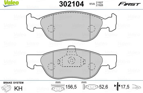 Brake Pad Set, disc brake ESSENTIAL 302104