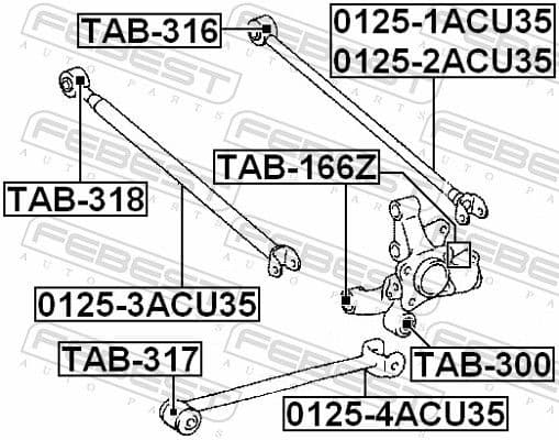 Mounting, control/trailing arm TAB-316 - image 2