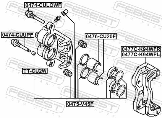 Brake Caliper Bracket Set 0477C-K94WFR