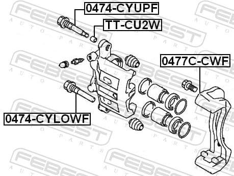 Guide Bolt, brake caliper 0474-CYLOWF - image 2