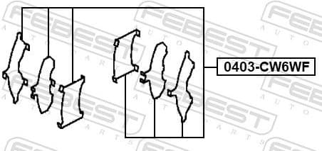 Anti-Squeal Foil, brake pad (back plate) 0403-CW6WF - image 2