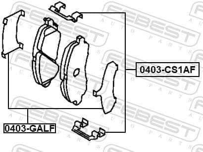 Accessory Kit, disc brake pad 0403-CS1AF - image 2
