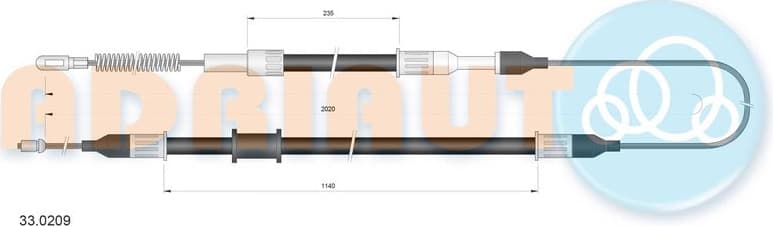 Cable Pull, parking brake 33.0209