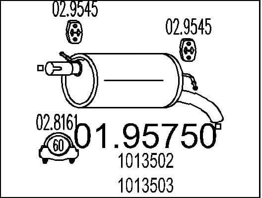 Rear Muffler 01.95750