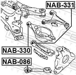 Mounting, control/trailing arm NAB-330 - image 2