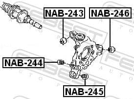 Mounting, control/trailing arm NAB-244 - image 2