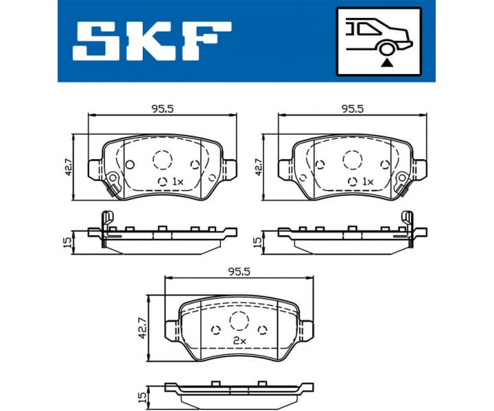 Brake Pad Set, disc brake VKBP90338A